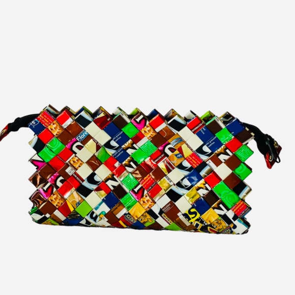 Nahui Ollin | Women's Candy Wrapper Clutch - Picture 3 of 15